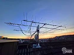 Matriz de antenas EME de 2 m/70 cm (plegada)